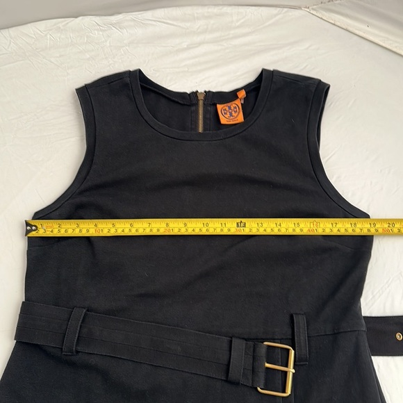Tory Burch black stretch sleeveless dress with belt - Picture 10 of 11